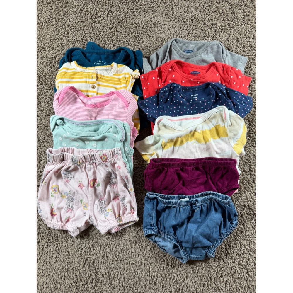 Baby Girls Bodysuit‎ Lot 11 pieces Mixed 12 mo cottagecore summer toddler
